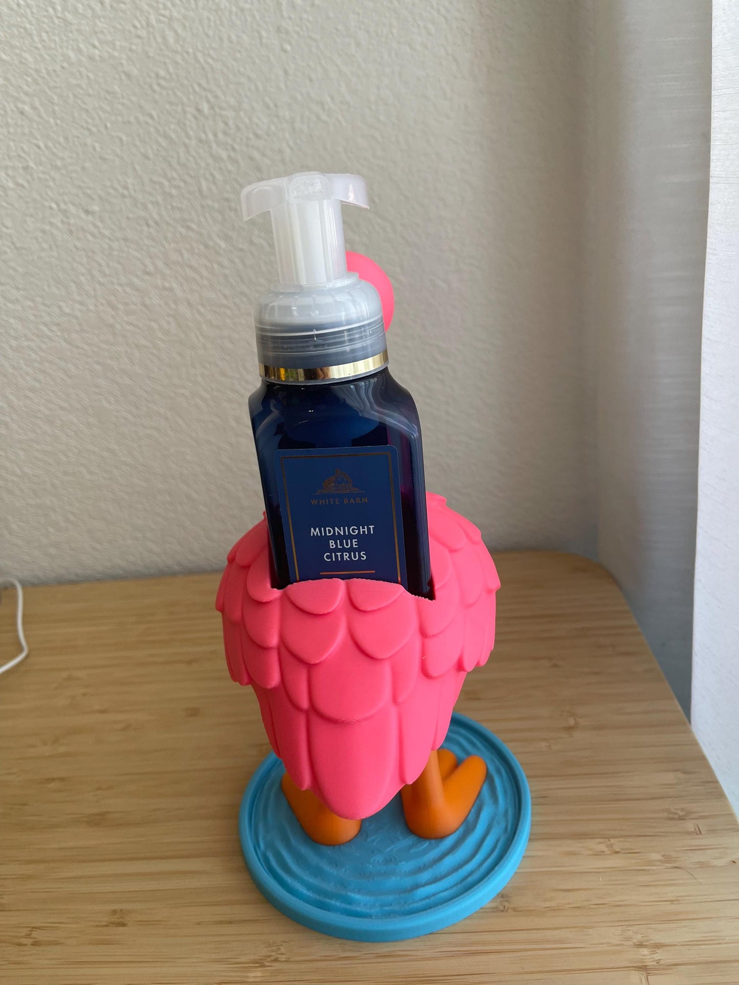 Flamingo Soap Holder for Bath & Body Works Bottles | 3D Printed Bathroom Decor