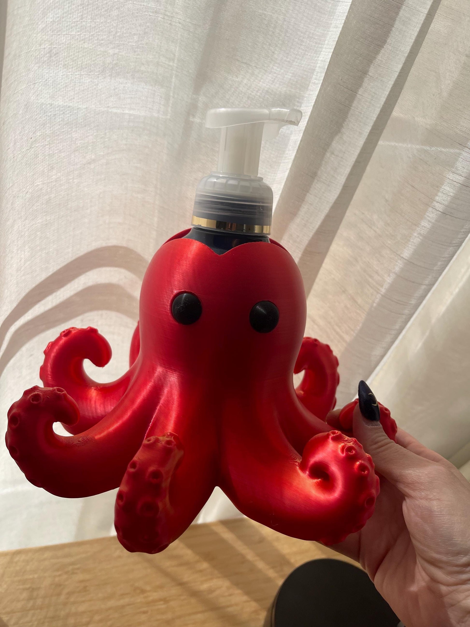 Octopus Soap Holder for Bath & Body Works, Coastal Bathroom Decor, Ocean Theme Sink Organizer, 3D Printed Sponge Holder