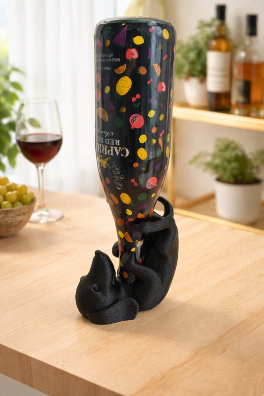 Dachshund Wine Bottle Holder, Wiener Dog Decor, Funny Dog Gift, Sausage Dog Bottle Stand, Pet Lover Gift, Bar Cart Decor, Barware