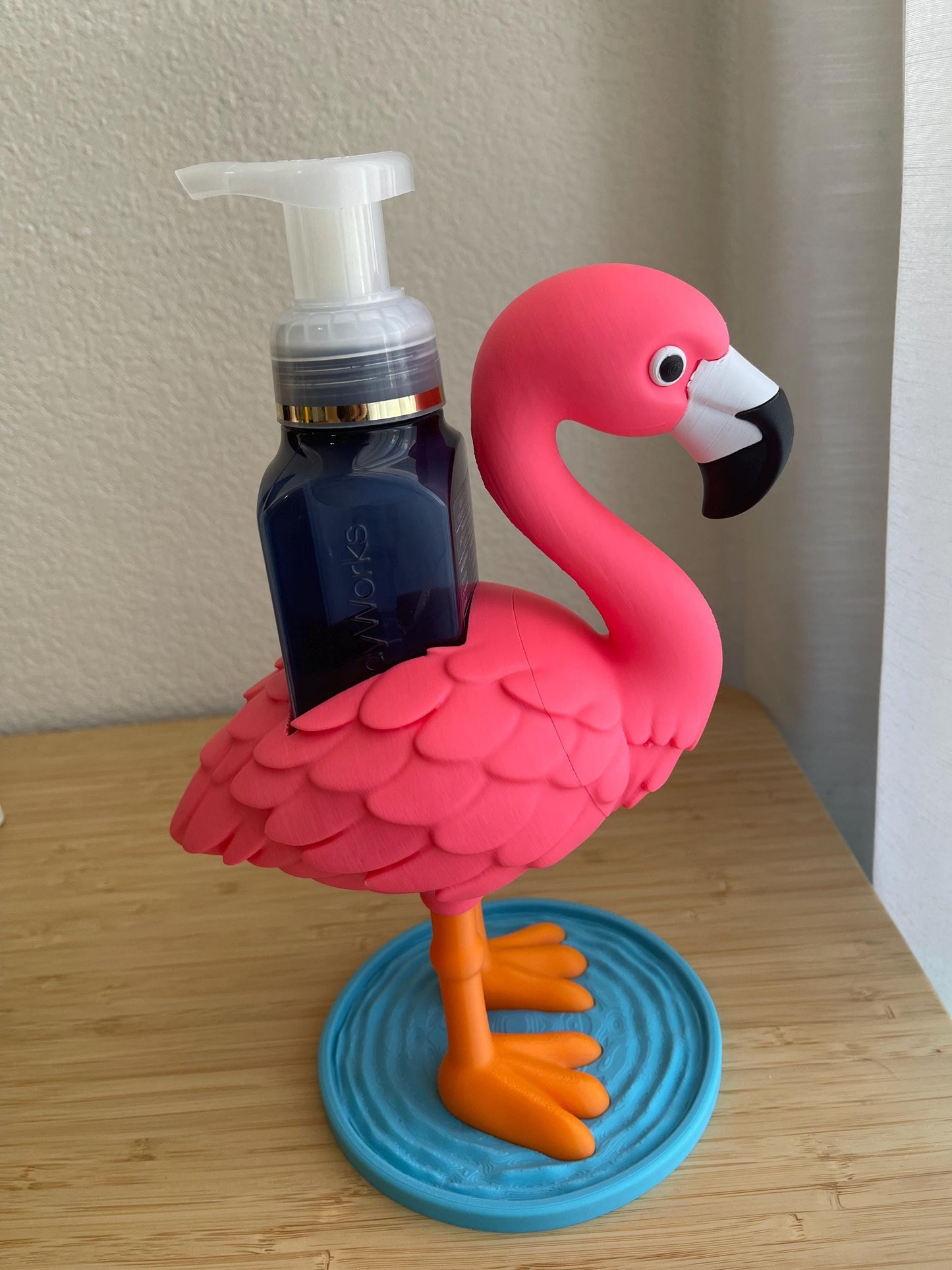 Flamingo Soap Holder for Bath & Body Works Foaming Bottles | Tropical Bathroom Decor