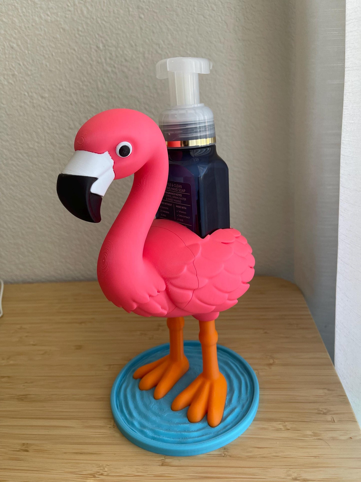Flamingo Soap Holder for Bath & Body Works Bottles | 3D Printed Bathroom Decor
