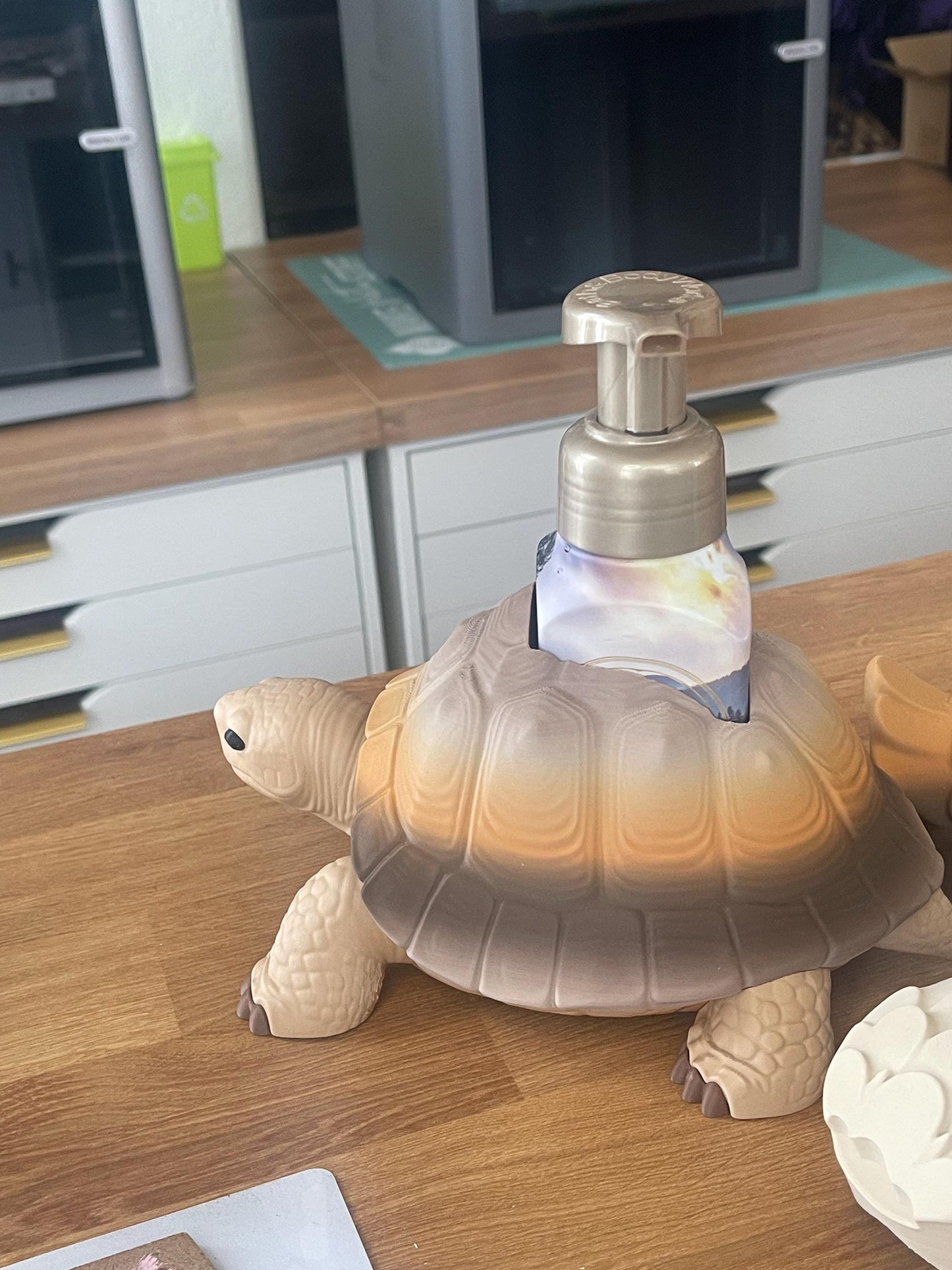 Tortoise Soap Holder | Turtle Bathroom Decor for Foaming Soap Stand | Holds Bath & Body Works Foaming Soap