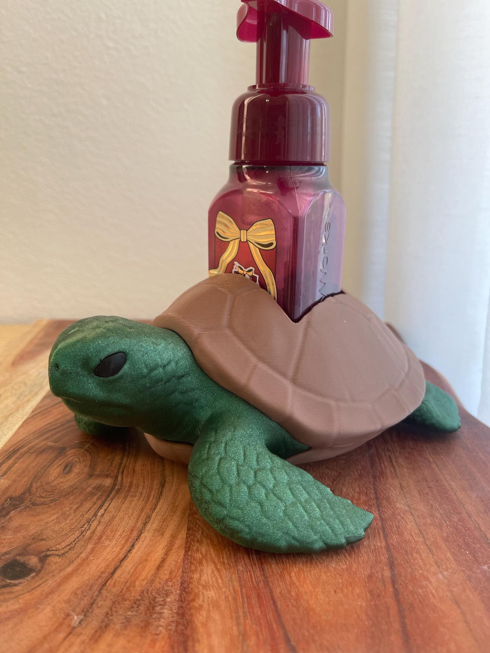 Sea Turtle Soap Holder for Bath & Body Works Foaming Soap | Coastal Bathroom Decor | Ocean Turtle Countertop Soap Stand | Beach House Gift