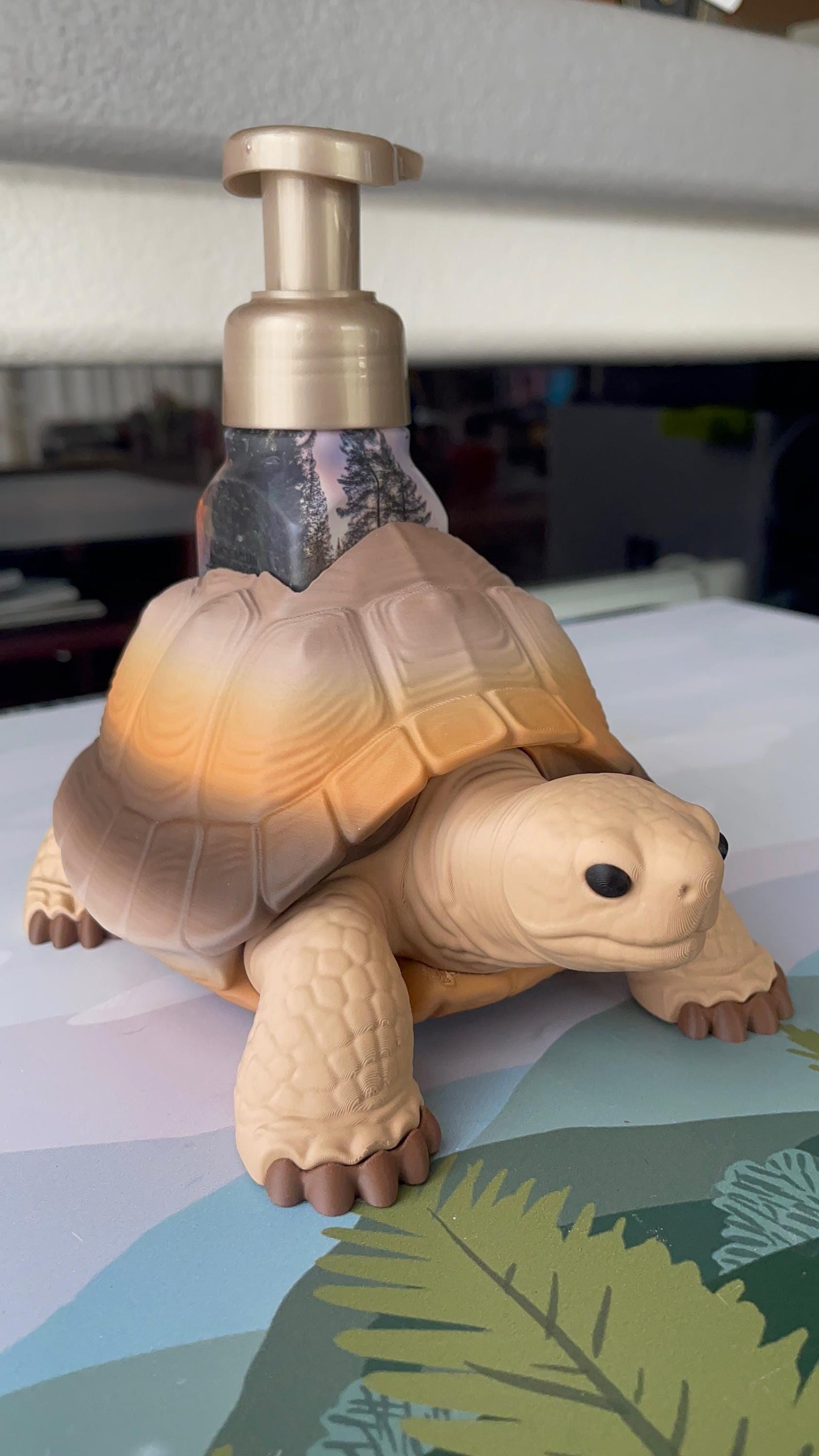 Tortoise Soap Holder | Turtle Bathroom Decor for Foaming Soap Stand | Holds Bath & Body Works Foaming Soap