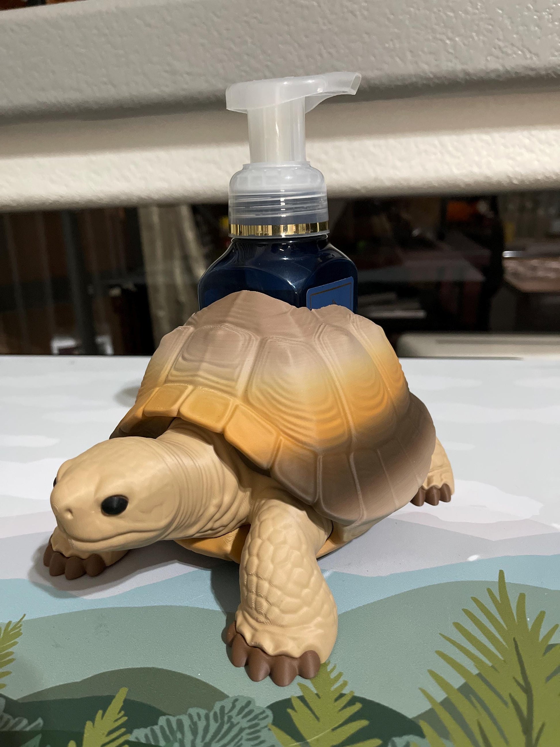 Tortoise Soap Holder | Turtle Bathroom Decor for Foaming Soap Stand | Holds Bath & Body Works Foaming Soap