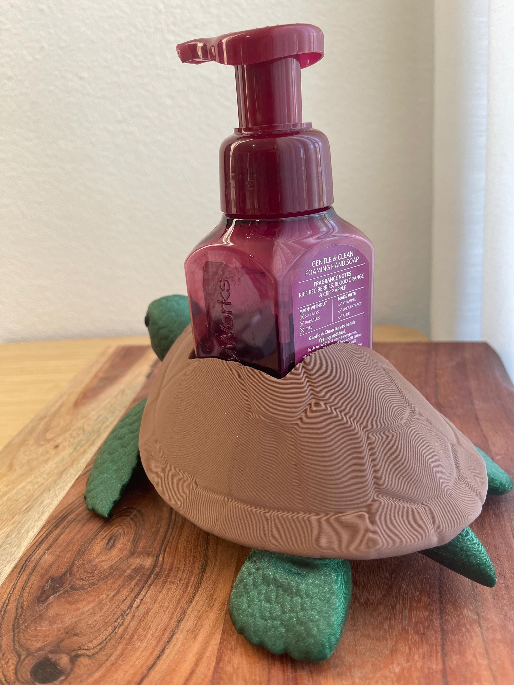Sea Turtle Soap Holder for Bath & Body Works Foaming Soap | Coastal Bathroom Decor | Ocean Turtle Countertop Soap Stand | Beach House Gift