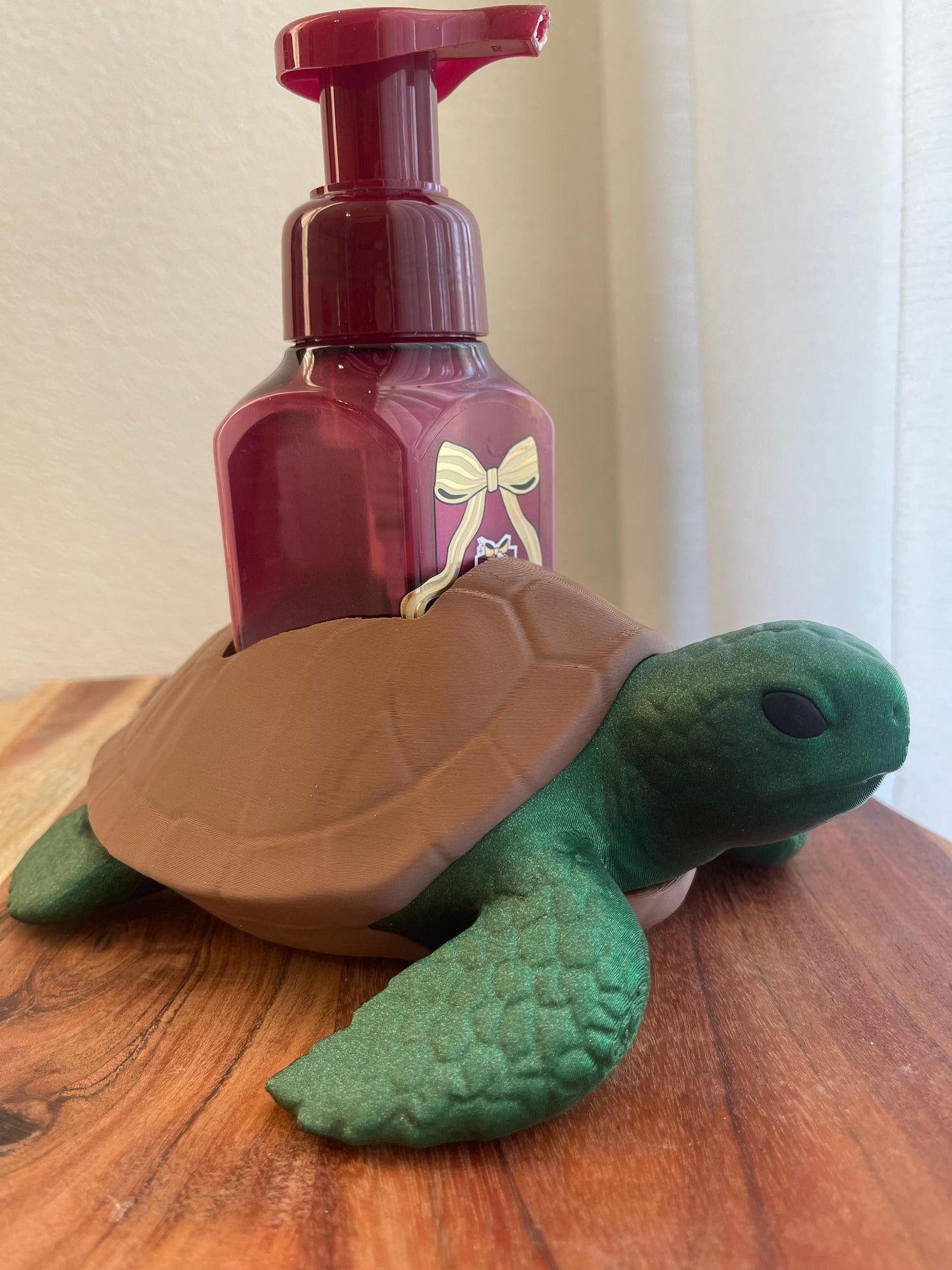 Sea Turtle Soap Holder for Bath & Body Works Foaming Soap | Coastal Bathroom Decor | Ocean Turtle Countertop Soap Stand | Beach House Gift