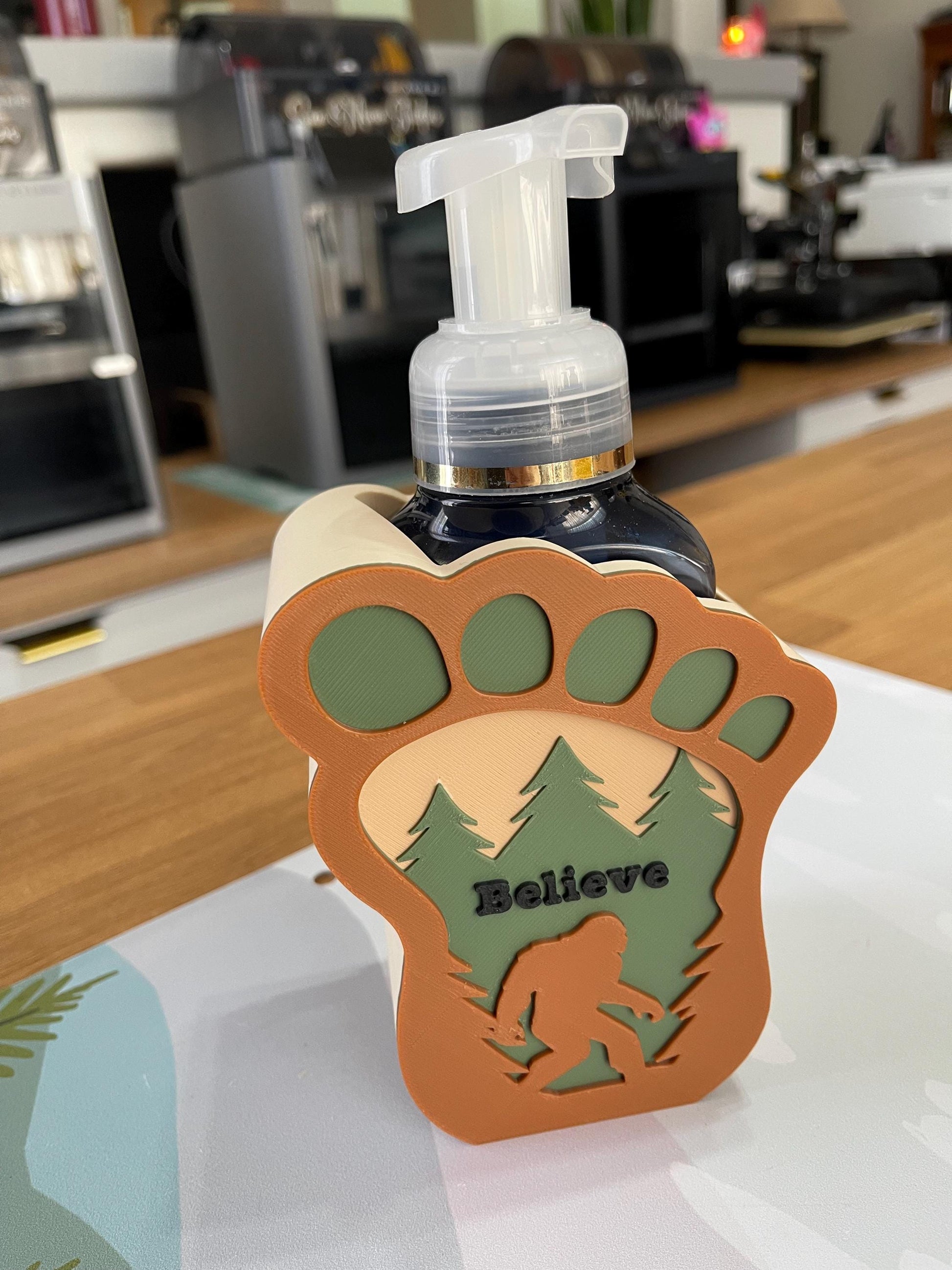Bigfoot / Sasquatch Soap Holder for Bath & Body Works Foaming Soap | Believe Footprint Decor