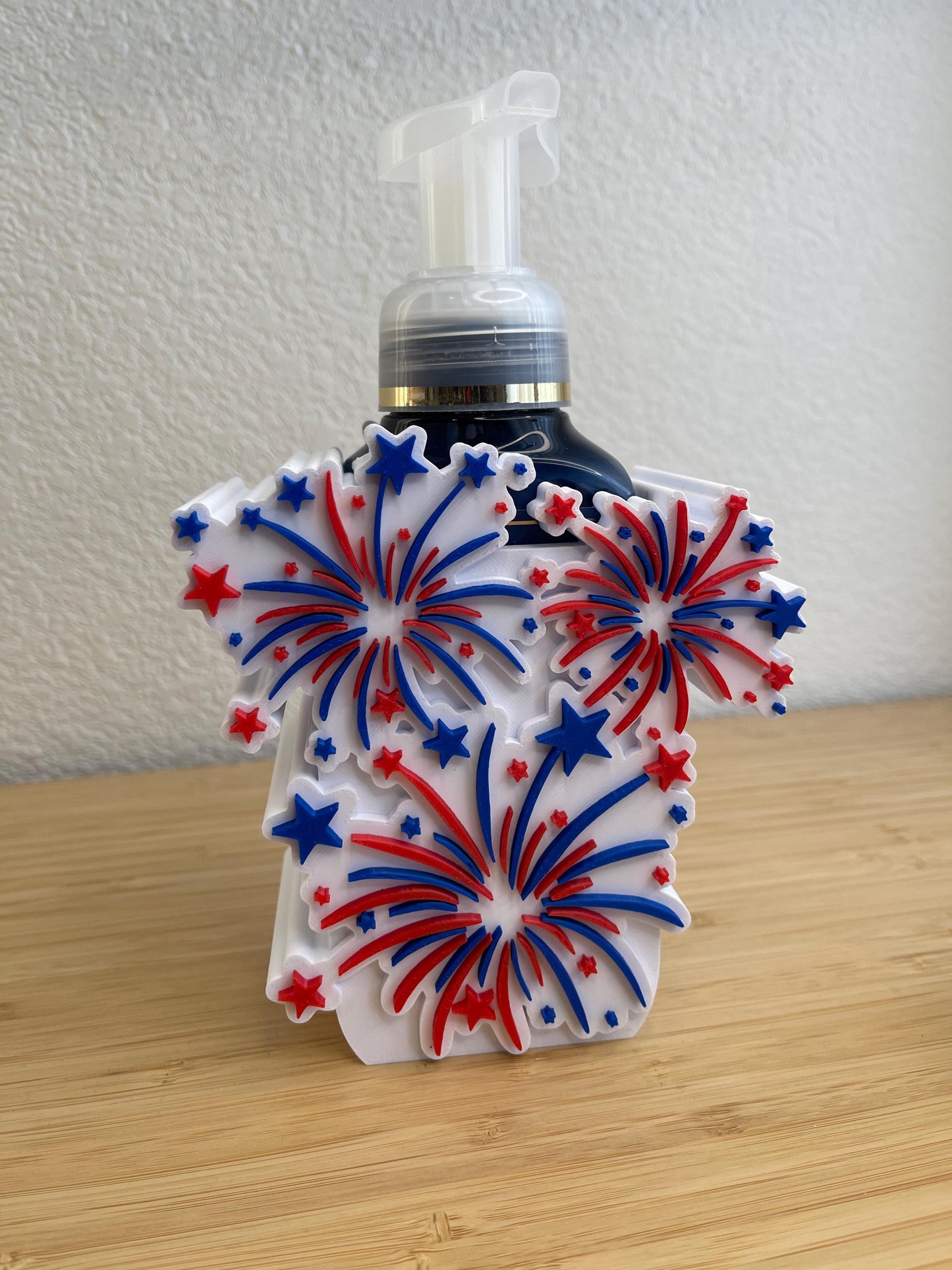 Red White & Blue Fireworks Soap Holder - Fourth of July - Independence Day Soap Holder