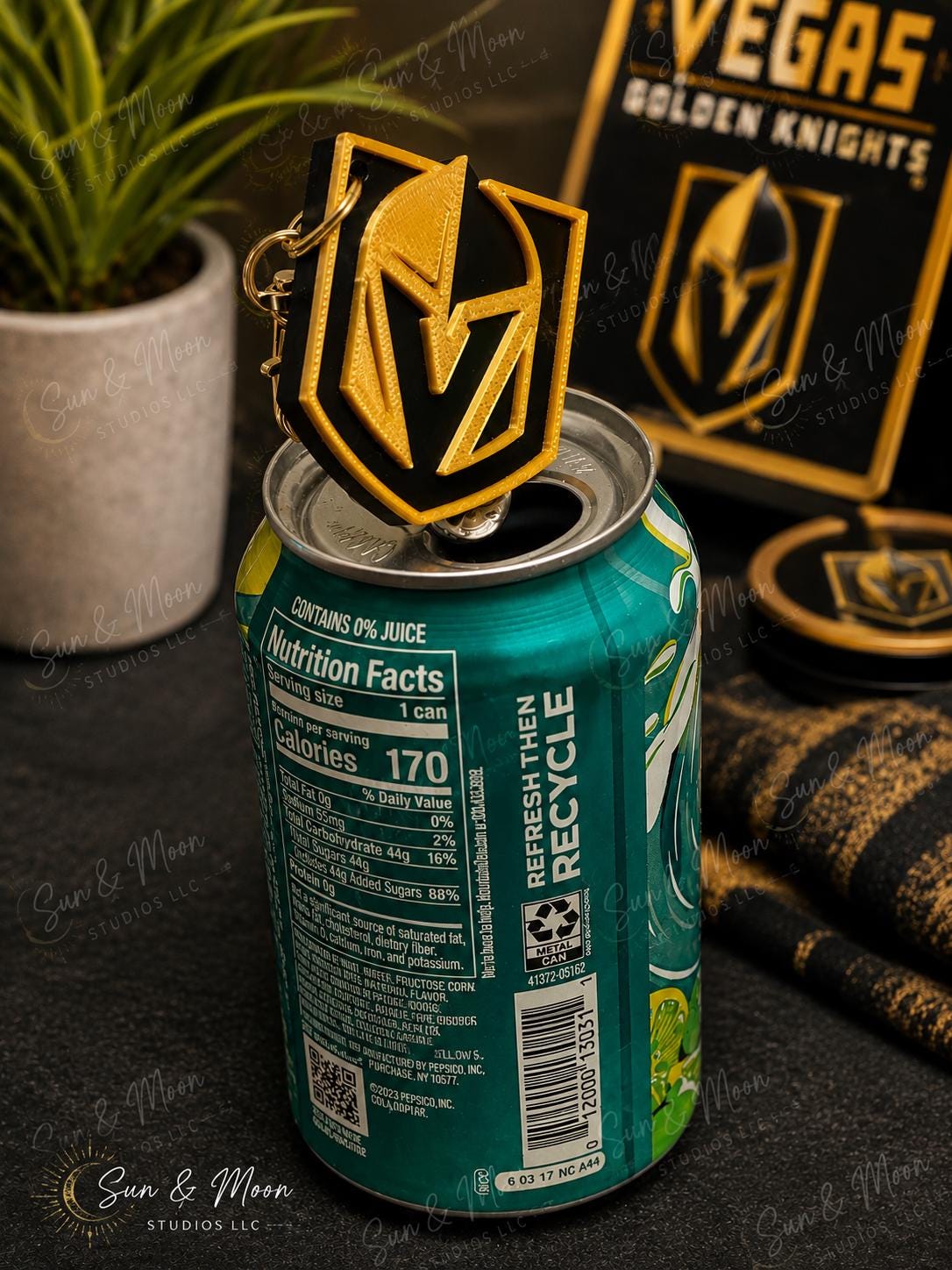VGK Can Tab Opener Keychain | Vegas Hockey Fan Gift | Soda Can Tab Puller | Vegas Gold & Black Keychain | Hockey Fan Accessory