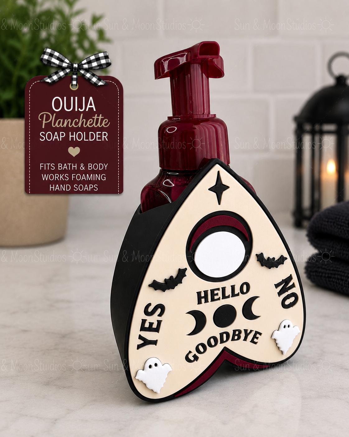 Ouija Planchette Soap Holder for Bath & Body Works Foaming Soap | Gothic Bathroom Decor | Witchy Halloween Soap Dispenser Holder