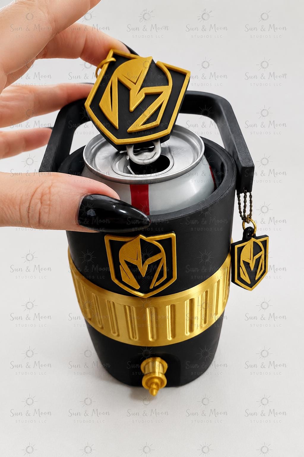 VGK Fan Can Holder Bundle – 4 Piece Set – 12oz Standard or Slim Can Size – Game Day Drink Accessory