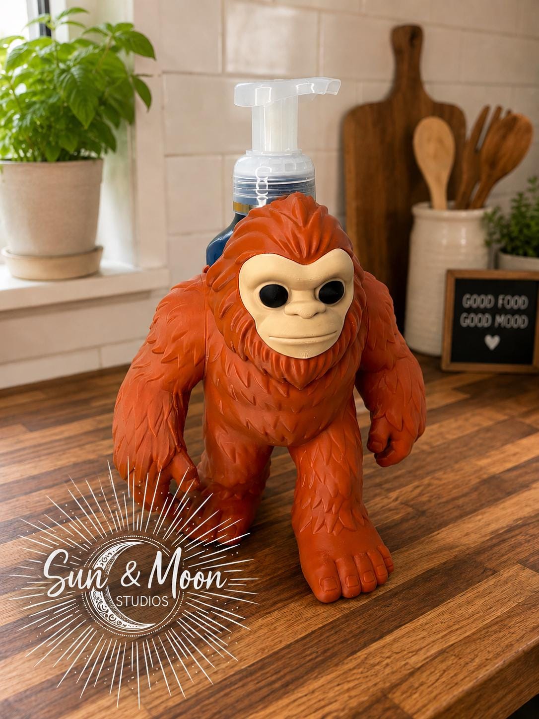 Sasquatch Soap Holder for Bath & Body Works Foaming Soap | Bigfoot Bathroom Decor | 3D Printed Soap Stand | Cryptid Gift