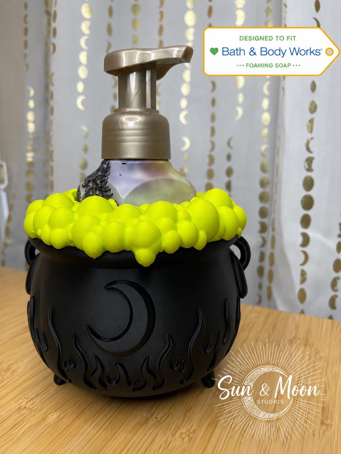 Witch's Cauldron Foaming Soap Holder, Bath & Body Works Soap Cover, Halloween Bathroom Decor, Spooky Kitchen Decor