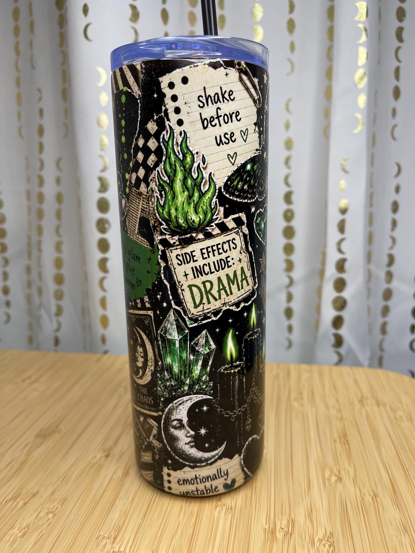 Horror Movie Skinny Tumbler – Gothic Halloween Drinkware, Stainless Steel Cup