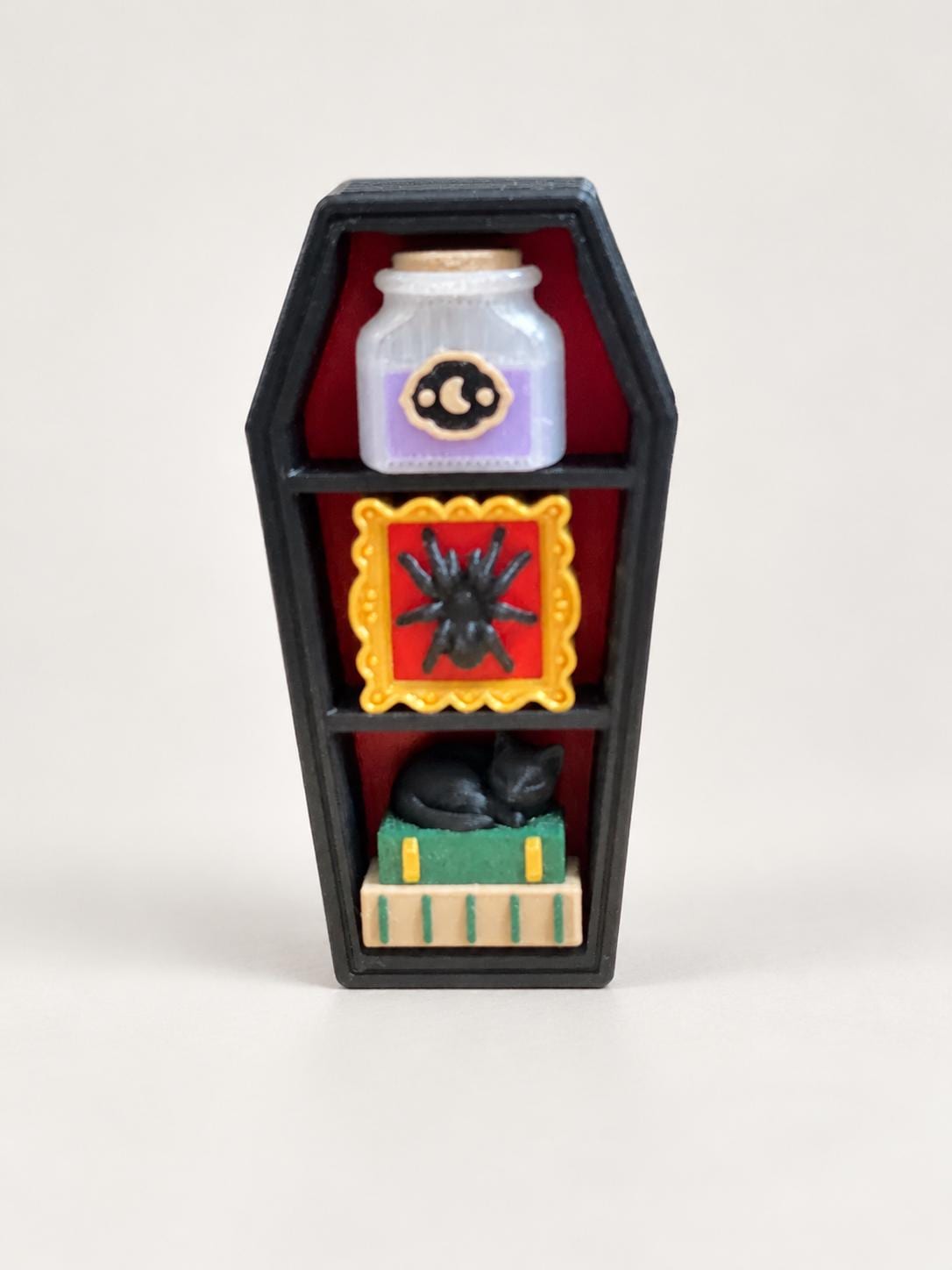 Build Your Own Coffin Shelf Fidget Clicker, Gothic Decor, Custom Interchangeable Keycaps, Sensory Toy