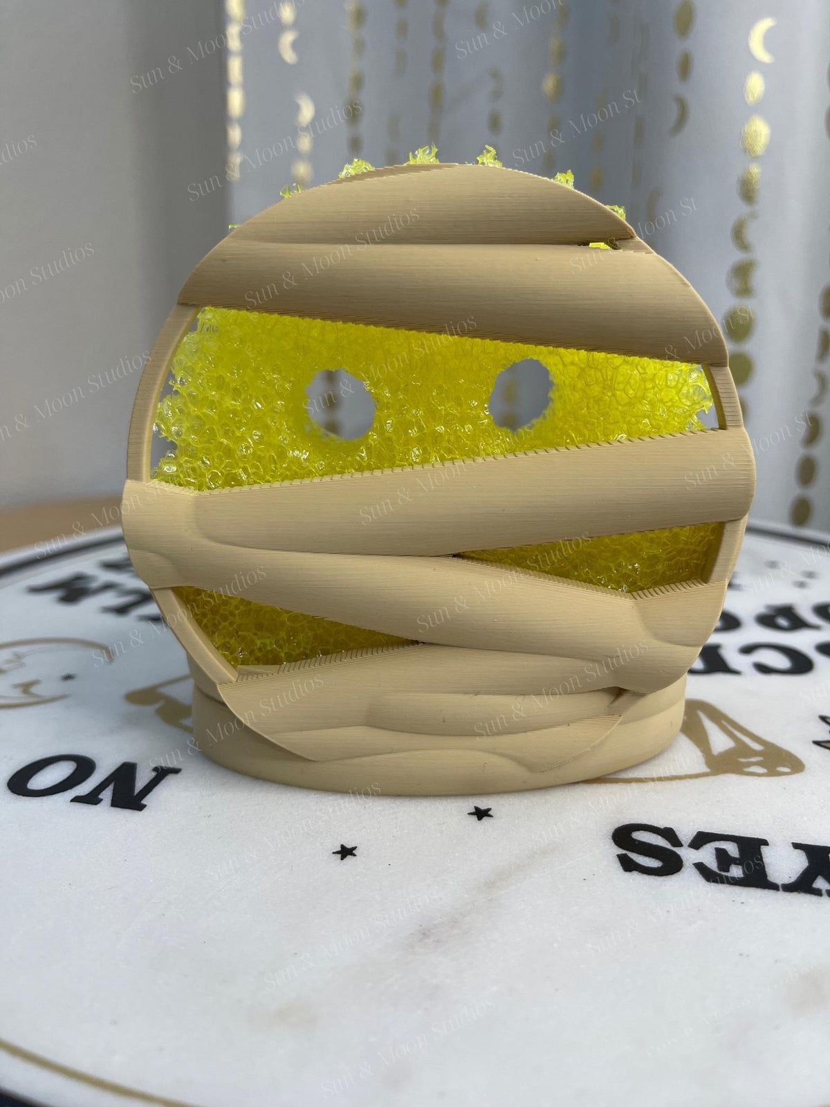 Spooky Scrub Daddy Sponge Holder | Mummy or Witch Cauldron | Halloween Kitchen Decor | Gothic Sponge Holder | 3D Printed Sink Organizer
