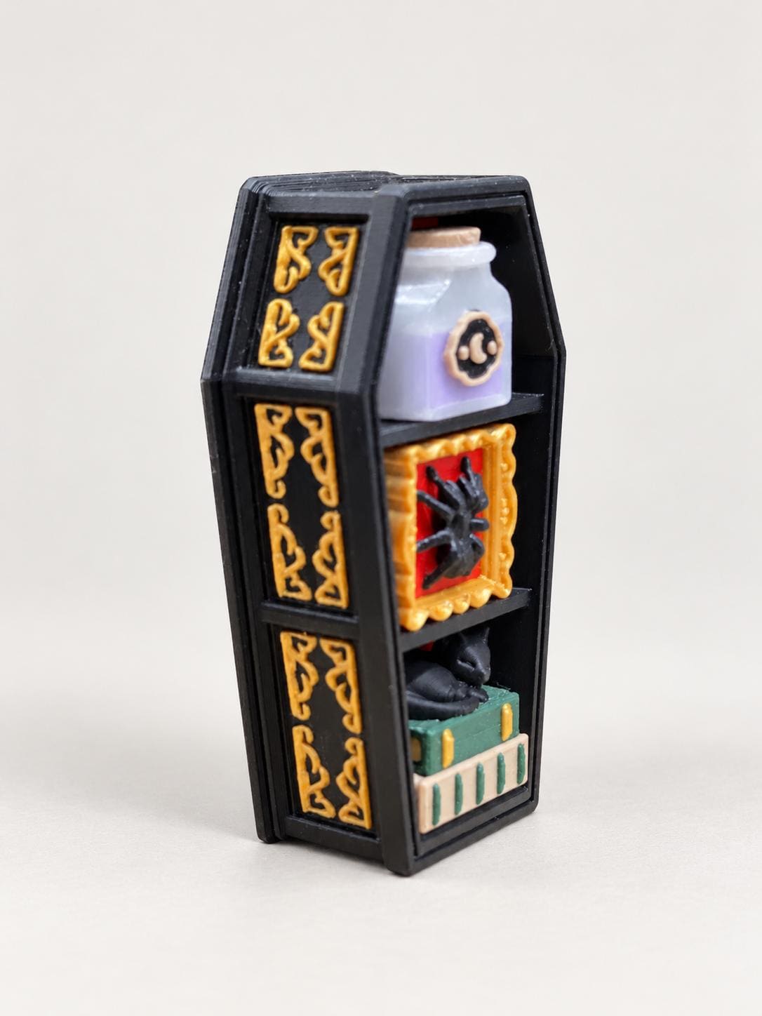 Build Your Own Coffin Shelf Fidget Clicker, Gothic Decor, Custom Interchangeable Keycaps, Sensory Toy