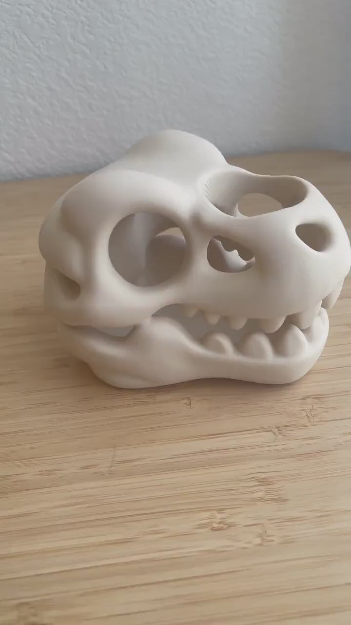 Dinosaur Skull Pen Holder | Dino Toothbrush Holder | Gothic Desk Organizer | Paintbrush Holder | 3D Printed Bathroom Decor