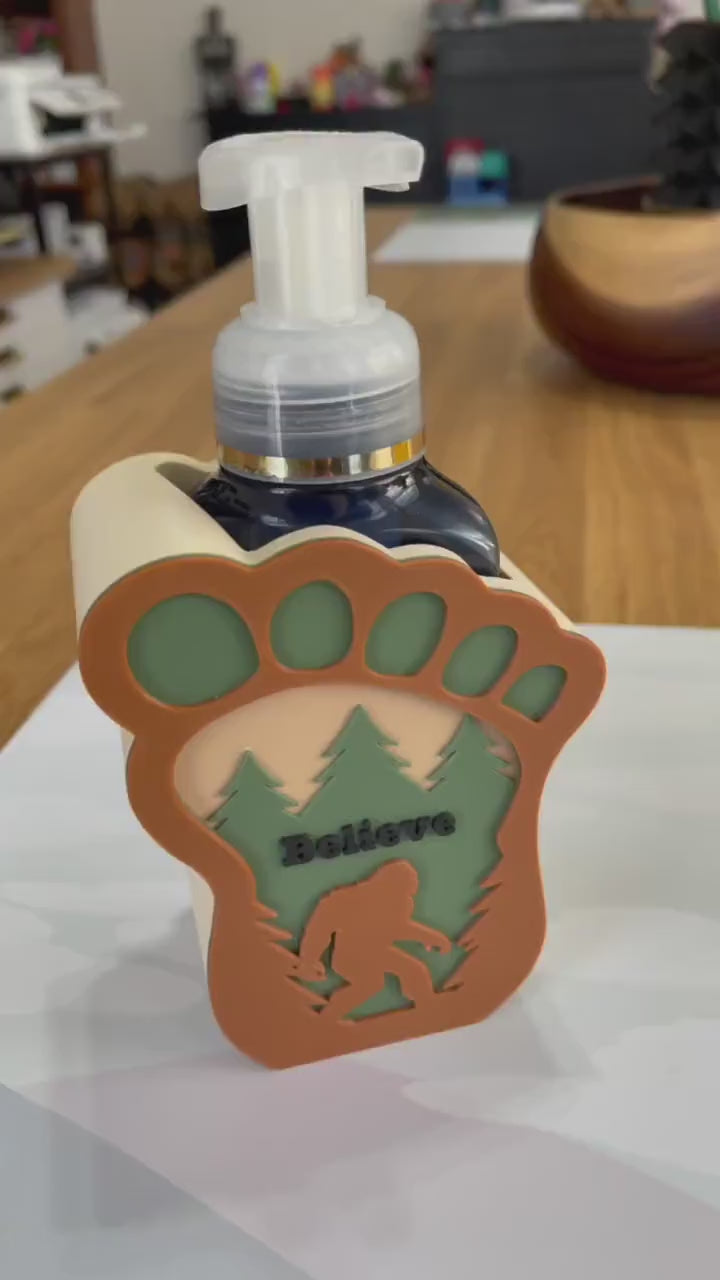 Bigfoot / Sasquatch Soap Holder for Bath & Body Works Foaming Soap | Believe Footprint Decor