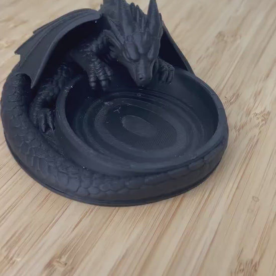 Hoarding Dragon Dice Tray | Dragon Dice Holder | DND Dice Storage | Fantasy Dragon Trinket Dish | RPG Tabletop Accessory | Dragon Gift