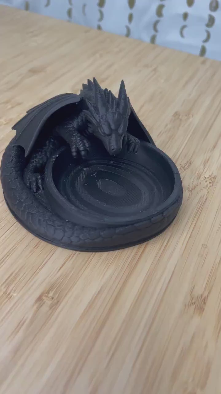 Hoarding Dragon Dice Tray | Dragon Dice Holder | DND Dice Storage | Fantasy Dragon Trinket Dish | RPG Tabletop Accessory | Dragon Gift