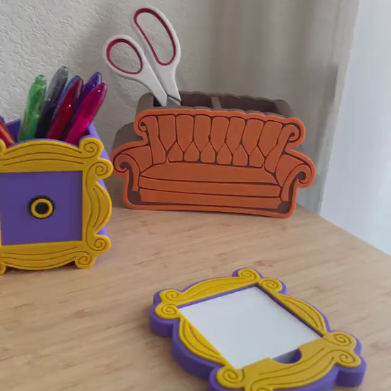 Friends Retro Pen Holder - Desk Accessories - Cute Office Decor - Small Desk Storage - Unique Gift for Home Office