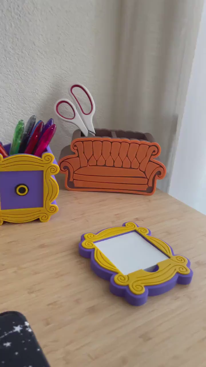 Friends Retro Pen Holder - Desk Accessories - Cute Office Decor - Small Desk Storage - Unique Gift for Home Office