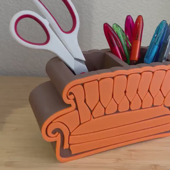 Friends Retro Sofa Desk Organizer - Couch Pen Holder - Cute Office Decor - Small Desk Storage - Unique Gift for Home Office