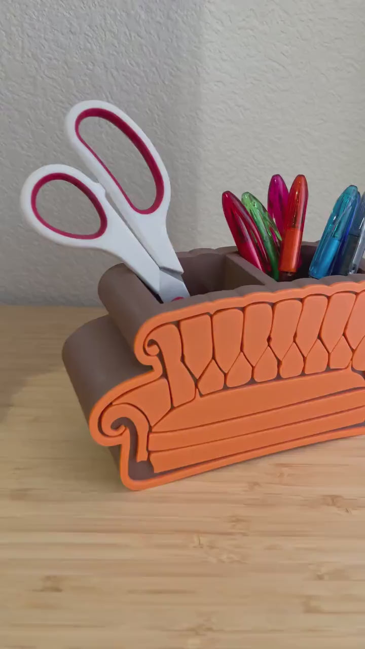Friends Retro Sofa Desk Organizer - Couch Pen Holder - Cute Office Decor - Small Desk Storage - Unique Gift for Home Office