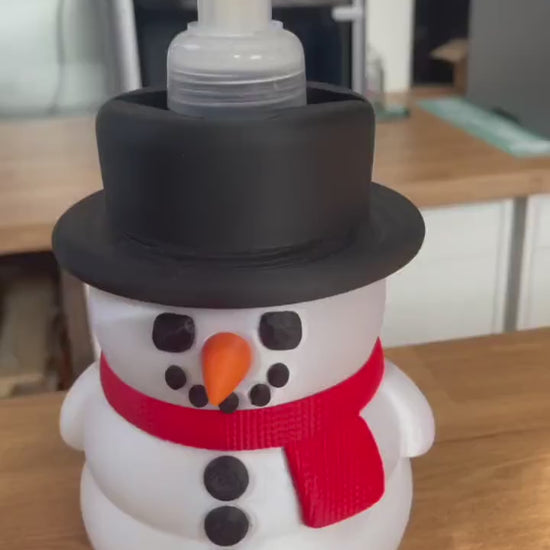 Snowman Foaming Soap Holder | Christmas Bath & Body Works Soap Holder | Winter Bathroom Decor | Holiday Kitchen Sink Decor
