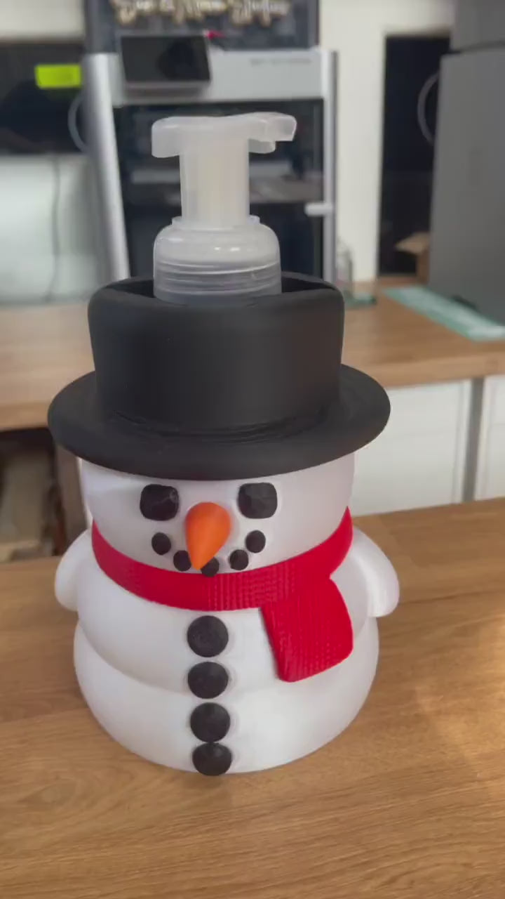 Snowman Foaming Soap Holder | Christmas Bath & Body Works Soap Holder | Winter Bathroom Decor | Holiday Kitchen Sink Decor