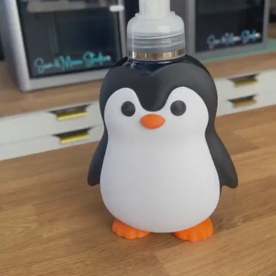 Penguin Soap Holder for Bath & Body Works | Cute Animal Bathroom Decor | Kids Bathroom Sink Organizer | Foaming Soap Dispenser Holder